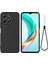 Honor X6B 4g Kılıf Düşmeye Karşı Dayanıklı Sıvı Silikon Telefon Kılıfı Askılı-Siyah (Yurt Dışından) 1