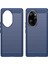 Honor 100 Pro 5g Kılıf Karbon Fiber Fırçalanmış Tpu Telefon Kılıfı-Mavi (Yurt Dışından) 3