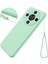 Honor X9B 5g/magic6 Lite 5g Kılıf Telefon Kılıfı Yumuşak Astarlı Sıvı Silikon Kabuk Kayışlı-Yeşil (Yurt Dışından) 1