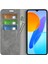 Honor X8 5g Skin-Touch Hissi Manyetik Otomatik Emici Telefon Standı Kılıf Pu Deri Folio Flip Cüzdan Kapağı-Gri (Yurt Dışından) 2