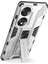 Honor 70 5g Telefon Kılıfı Kickstand Sert Pc Yumuşak Tpu Çift Katmanlı Kaymaz Sağlam Koruyucu Kılıf-Gümüş (Yurt Dışından) 4