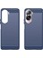 Honor 90 Lite 5G/X50I 5g Için Esnek Tpu Karbon Fiber Telefon Kılıfı, Kaymaz Fırçalanmış Yüzey Arka Kapak-Mavi (Yurt Dışından) 3