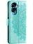 Honor 90 Lite 5G/X50I 5g Deri Cüzdan Telefon Kılıfı Mandala Çiçek Baskılı Stand Kılıf Askılı-Yeşil (Yurt Dışından) 5