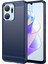 Honor X7A 5g Yumuşak Tpu Telefon Kılıfı Fırçalanmış Karbon Fiber Doku Koruyucu Telefon Kılıfı-Mavi (Yurt Dışından) 1