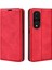 Honor 70 Pro 5g Pu Deri Cüzdan Kılıf Flip Folio Stand Manyetik Emilim Cilt Koruma Dokunma Hissi Tam Koruma Kılıf-Kırmızı (Yurt Dışından) 1