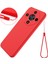 Honor X9B 5g/magic6 Lite 5g Kılıf Telefon Kılıfı Yumuşak Astarlı Sıvı Silikon Kabuk Kayışlı-Kırmızı (Yurt Dışından) 1