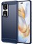 Honor 90 Pro Karbon Fiber Dokulu Telefon Kılıfı Yumuşak Tpu Fırçalanmış Düşmeye Lı Kılıf-Mavi (Yurt Dışından) 1