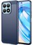 Honor X8A 4g Karbon Fiber Doku Fırçalanmış Tpu Telefon Kılıfı Düşmeye Karşı Cep Telefonu Kılıfı-Mavi (Yurt Dışından) 1