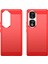 Honor 90 Pro Karbon Fiber Dokulu Telefon Kılıfı Yumuşak Tpu Fırçalanmış Düşmeye Lı Kılıf-Kırmızı (Yurt Dışından) 3