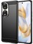 Honor 90 Için Karbon Fiber Doku Fırçalanmış Telefon Kılıfı, Esnek Tpu Ince Telefon Kılıfı-Siyah (Yurt Dışından) 1