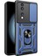 Honor 70 5g Telefon Kickstand Kılıfı Sürgülü Kamera Lens Koruma Pc+Tpu Kapak-Mavi (Yurt Dışından) 1