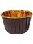 Kahverengi Muffin Kek Kapsülü, Içi Altın Detaylı, 25 Adet Paket. 1