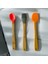 Pastel Renk Bambu Saplı Mini Silikon Pişirme Seti, 6 Parça, 21 cm 2