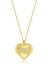 14 Ayar Altın Işıltılı Taşlı Kalp Kolye 1