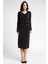 Kadın Siyah Degaje Yaka Plise Elbise 16L5031 1