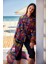 Remsa Tesettür Mayo Üzerine Tek Kaftan Kimono Pareo SIYAH03 RP022 Puket 2