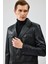 Kevin Erkek Siyah Blazer Deri Ceket 8