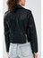 Newage Kadın Siyah Biker Deri Ceket 8