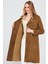 Sardinia Kadın Camel Süet Deri Pardesü 8