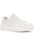 Erkek Beyaz Bağcıklı Deri Sneaker 24WFD690218 6