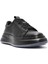 Erkek Siyah Bağcıklı Deri Sneaker 24WFD6110FT 6