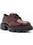 Kadın Bordo Bağcıklı Deri Oxford Ayakkabı 24Wfd236422 6