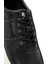 Erkek Siyah Bağcıklı Deri Sneaker 24WFD632918 8