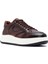 Erkek Kahverengi Bağcıklı Deri Sneaker 24Wfd724414 6