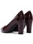 Gritti Kadın Bordo Kalın Topuklu Rugan Deri Stiletto 20WFD170316 6