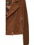 Marcy Kadın Kahverengi Kruvaze Yaka Süet Deri Ceket 24WGD526610 7