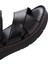 Kadın Siyah Bilekten Bantlı Deri Comfort Sandalet 25SFD320418 7
