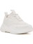 Kadın Beyaz Bağcıklı Kalın Tabanlı Sneaker 25SFD431114 6