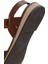 Kadın Kahverengi Deri Bodrum Sandalet 25SFD332118 9