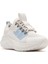 Zero Kadın Gri Kalın Tabanlı Bağcıklı Kumaş Sneaker 25SFD43166F 6