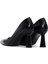 Kadın Siyah Kalın Topuklu Deri Stiletto 25SFD130518 6