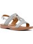 Kadın Gümüş Taşlı Sandalet 25SFE464914 6
