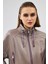 Terry Kadın Gri Oversize Deri Ceket 24WGD5238U4 7