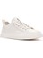 Erkek Beyaz Bağcıklı Deri Sneaker 25SFD690918 6