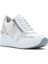 Kadın Beyaz Dolgu Topuklu Yandan Fermuarlı Deri Sneaker 25SFD370314 7