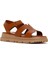 Kadın Taba Deri Comfort Sandalet 25SFD300218 6