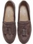 Kadın Vizon Süet Deri Maskülen Loafer 25SFD350510 6
