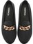 Kadın Siyah Deri Maskülen Loafer 25SFD290118 7