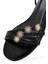 Kadın Siyah Bilekten Tokalı Taşlı Sandalet 25SFE481132 8