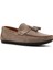 Erkek Bej Püsküllü Süet Deri Casual Loafer 25SFD754610 6