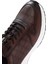 Erkek Kahverengi Kroko Desenli Bağcıklı Deri Sneaker 25SFD692318 9