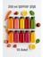 250 ml Şeffaf Meyve Suyu ve Smoothie Şişesi, Sızdırmaz Kapaklı, Köşeli Tasarım (10'lu) 1