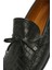 Erkek Siyah Kroko Desenli Deri Casual Loafer 25SFD7544E3 10