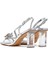 Kadın Gümüş Bilekten Tokalı Kalın Topuklu Metalik Sandalet 25SFD442632 6