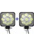 2 Adet Çalışma LED Lambası Off Road Gündüz Farı Sis Kare 27W 9 LED 1