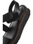 Kadın Siyah Bantlı Deri Comfort Sandalet 25SFD321218 9